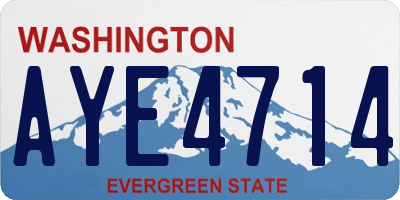 WA license plate AYE4714