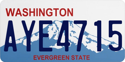 WA license plate AYE4715