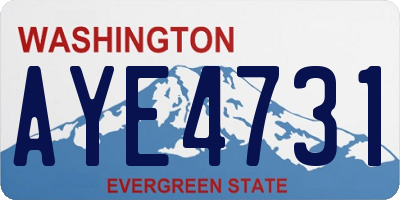WA license plate AYE4731