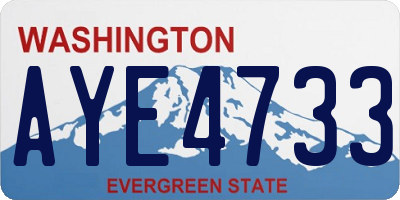 WA license plate AYE4733