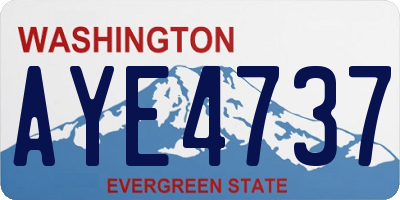 WA license plate AYE4737