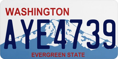 WA license plate AYE4739