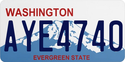 WA license plate AYE4740