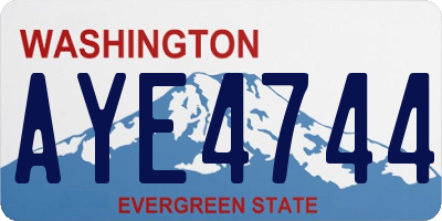 WA license plate AYE4744