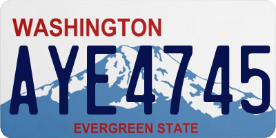 WA license plate AYE4745