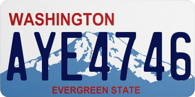 WA license plate AYE4746