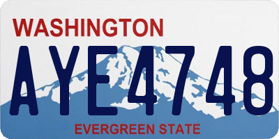 WA license plate AYE4748