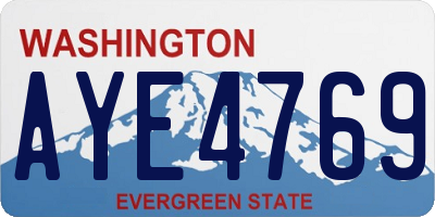 WA license plate AYE4769