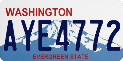 WA license plate AYE4772