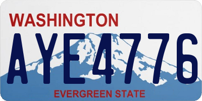WA license plate AYE4776