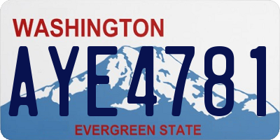 WA license plate AYE4781