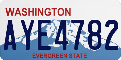 WA license plate AYE4782