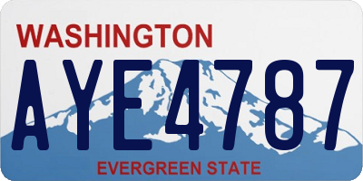 WA license plate AYE4787