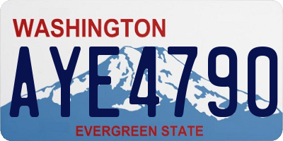 WA license plate AYE4790