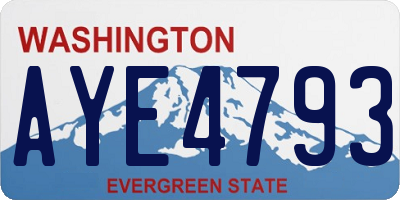 WA license plate AYE4793