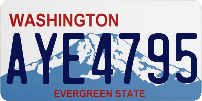 WA license plate AYE4795