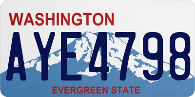 WA license plate AYE4798