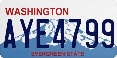 WA license plate AYE4799