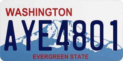 WA license plate AYE4801