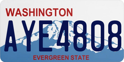 WA license plate AYE4808