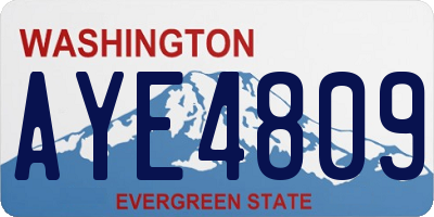 WA license plate AYE4809