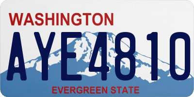 WA license plate AYE4810
