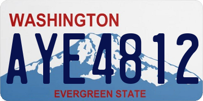 WA license plate AYE4812