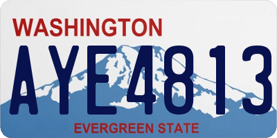 WA license plate AYE4813
