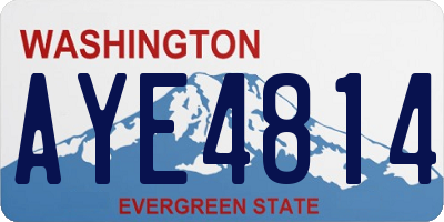 WA license plate AYE4814