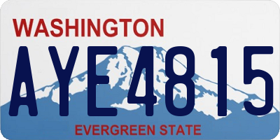WA license plate AYE4815