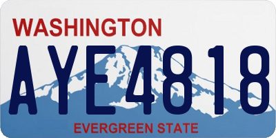 WA license plate AYE4818