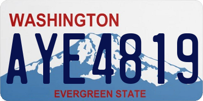 WA license plate AYE4819
