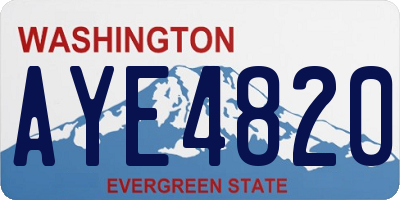 WA license plate AYE4820