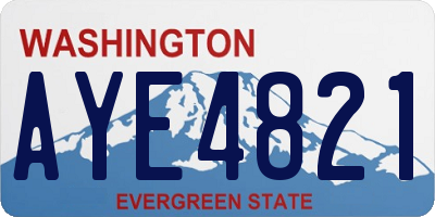 WA license plate AYE4821