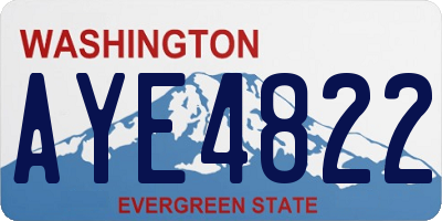WA license plate AYE4822