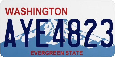 WA license plate AYE4823