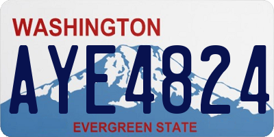 WA license plate AYE4824