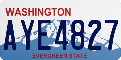 WA license plate AYE4827