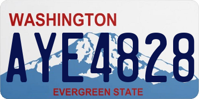 WA license plate AYE4828