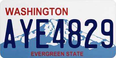 WA license plate AYE4829