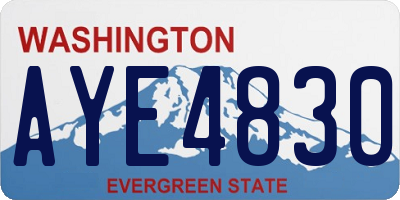 WA license plate AYE4830