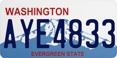 WA license plate AYE4833