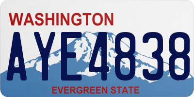 WA license plate AYE4838