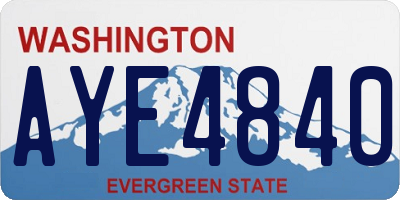 WA license plate AYE4840
