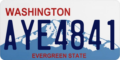 WA license plate AYE4841
