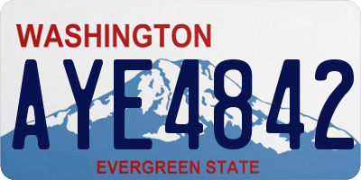WA license plate AYE4842
