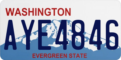 WA license plate AYE4846