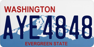 WA license plate AYE4848