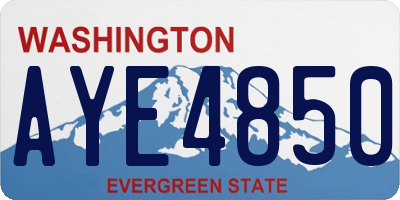 WA license plate AYE4850