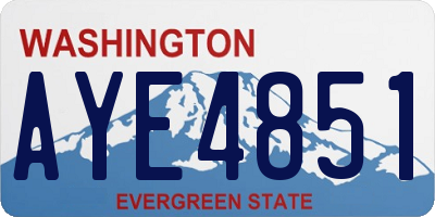 WA license plate AYE4851